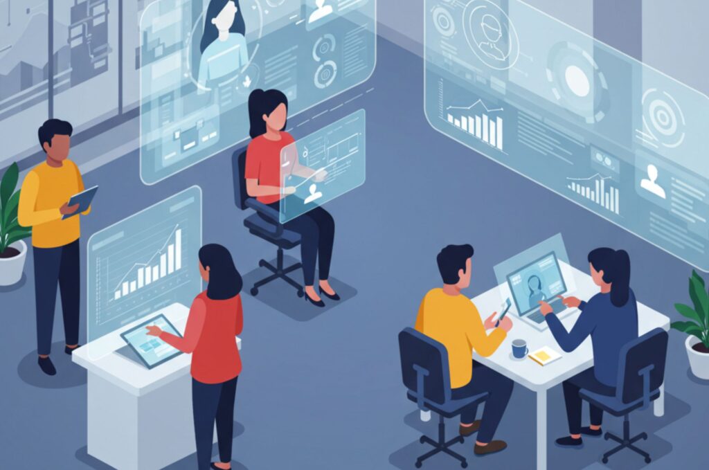 Illustration of people in the office